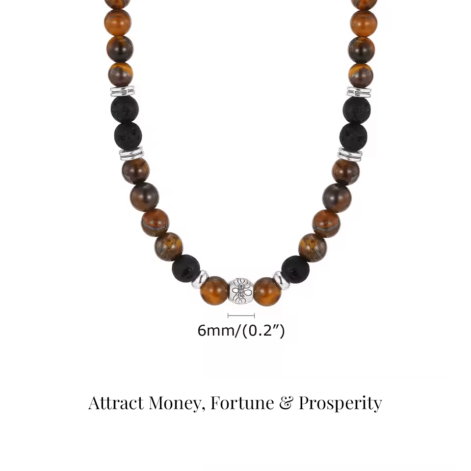 Tiger Eye & Lava Beads