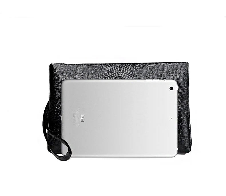 Crocodile Clutch – Embossed Leather Bag