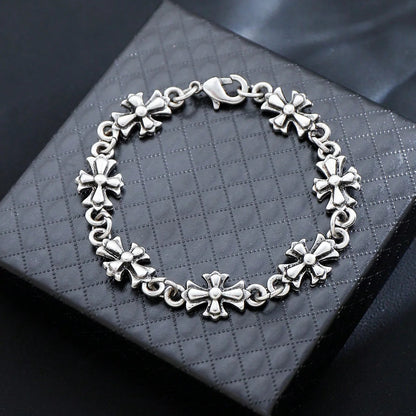 Royal Chrome Cross Bracelet
