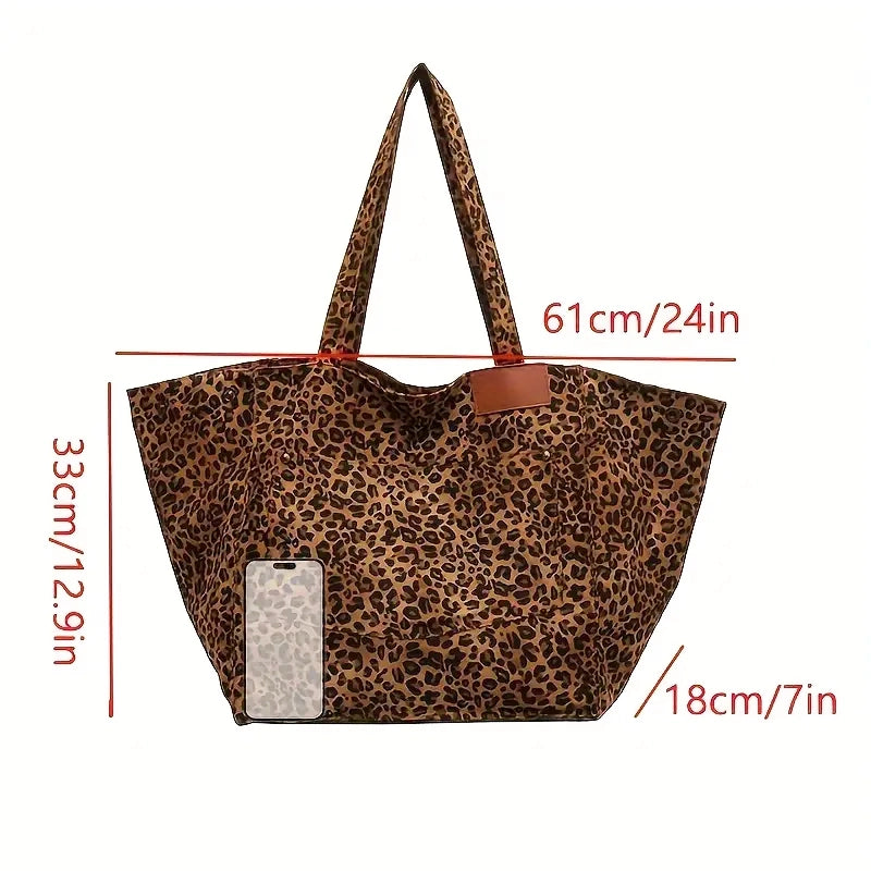 leopard vintage tote