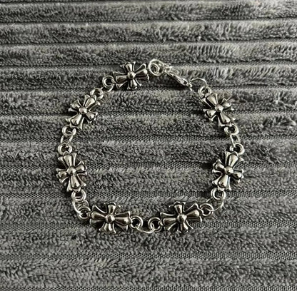 Royal Chrome Cross Bracelet