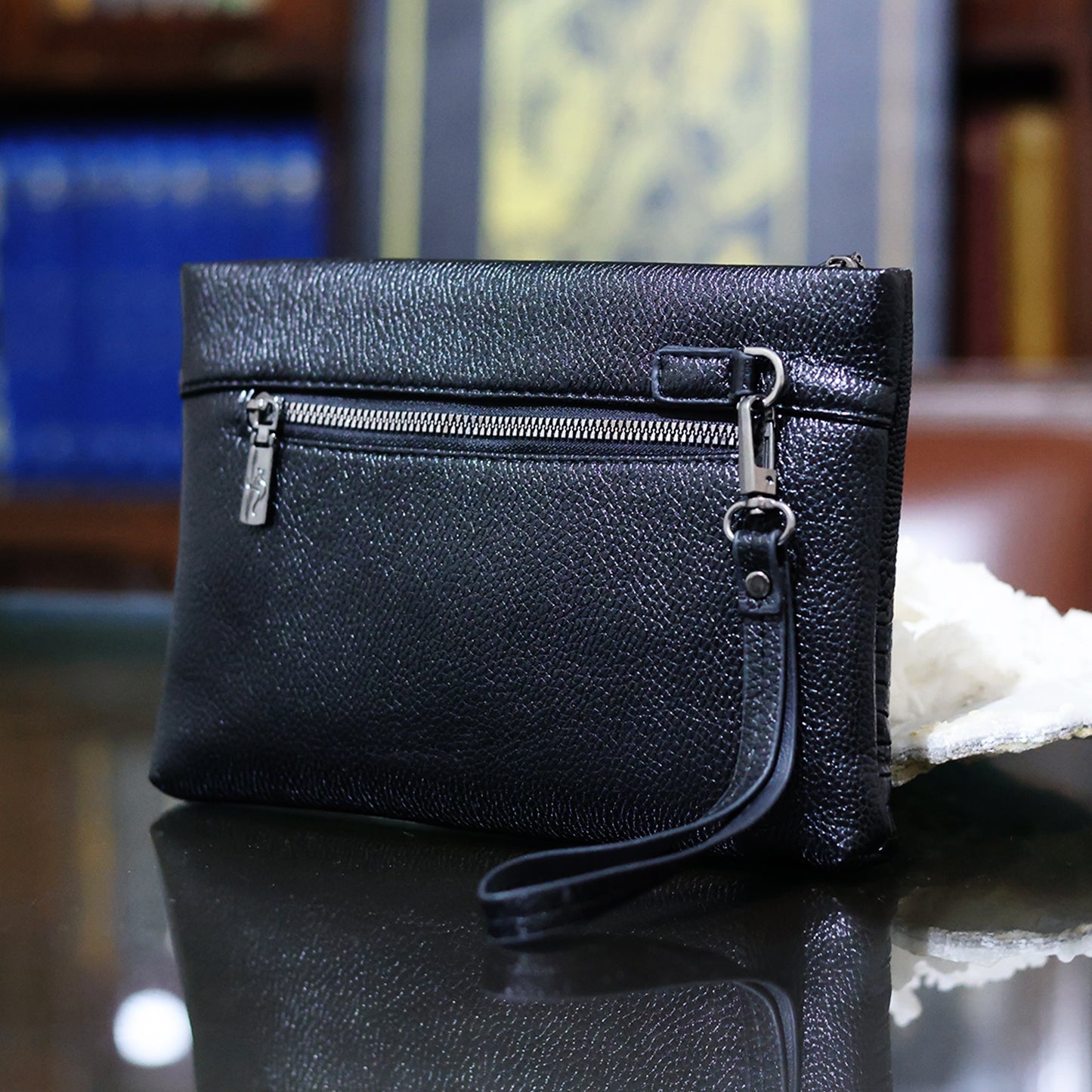 Crocodile Clutch – Embossed Leather Bag