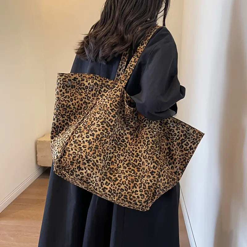 leopard vintage tote