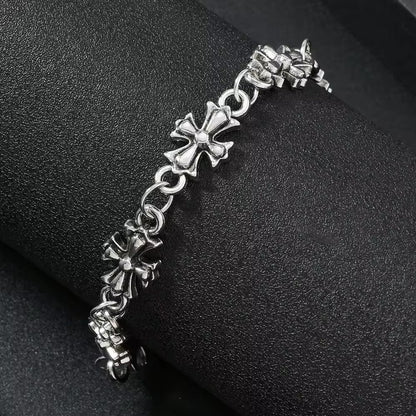 Royal Chrome Cross Bracelet