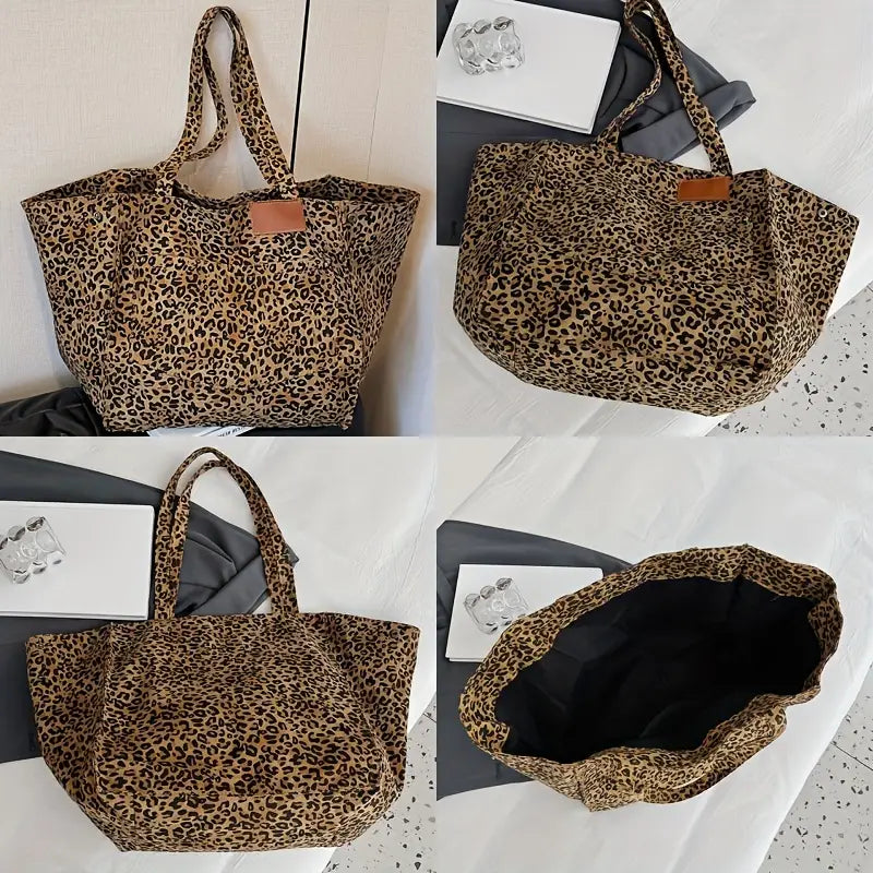 leopard vintage tote