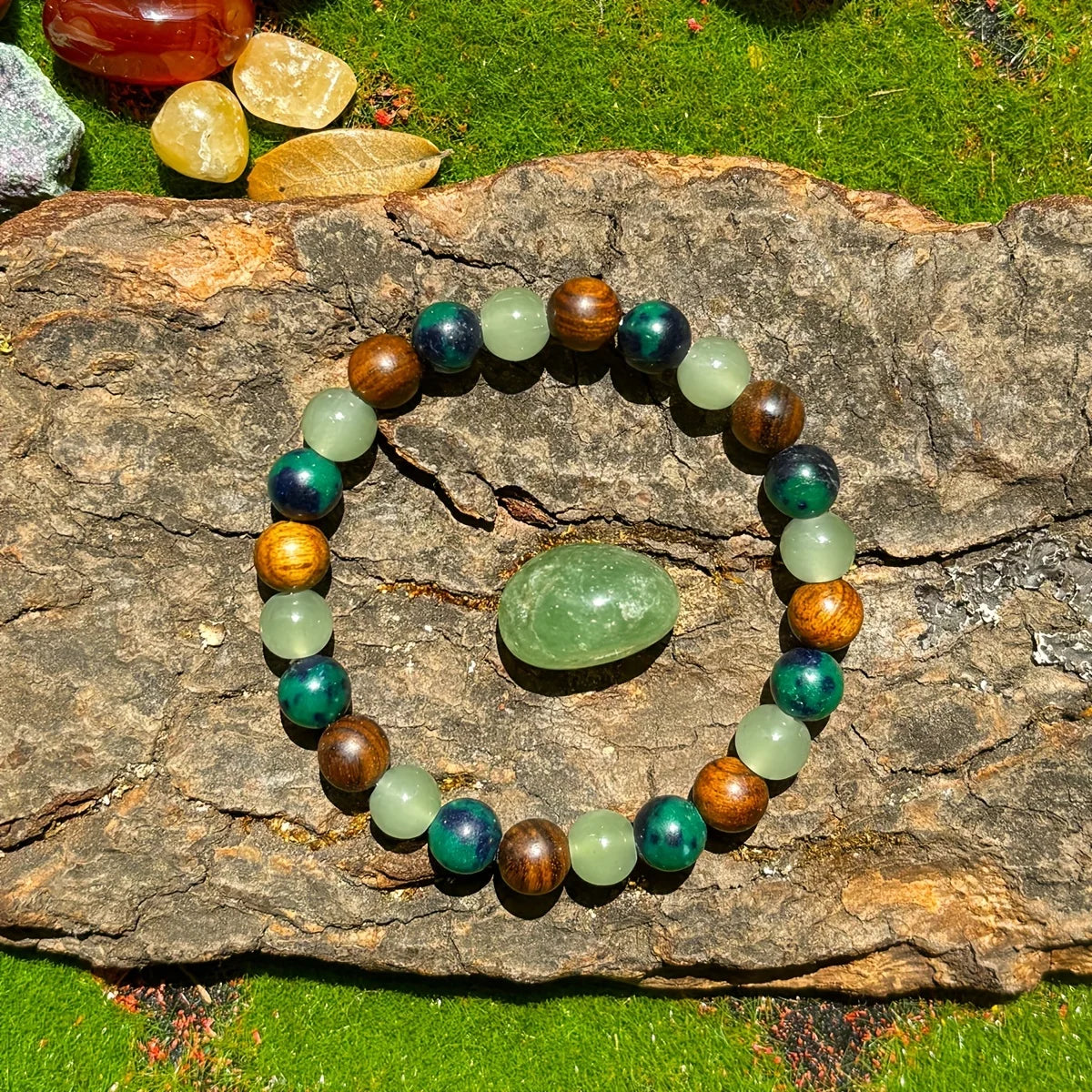 Money Bracelet – Green Aventurine & Tiger Eye