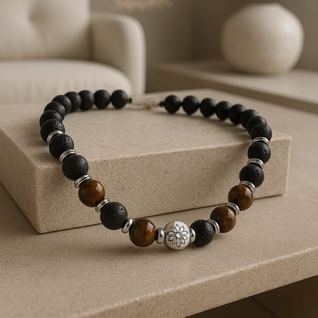 Tiger Eye & Lava Beads