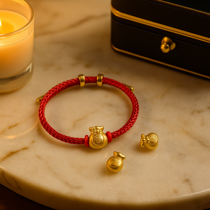 The Lucky Coin Bag — 0.75G 999 Pure 24K Gold