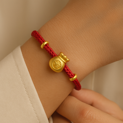 The Lucky Coin Bag — 0.75G 999 Pure 24K Gold