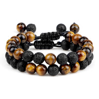 2pcs Tiger Eye Lava