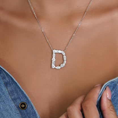 Moissanite Initial Necklace