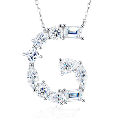 Moissanite Initial Necklace