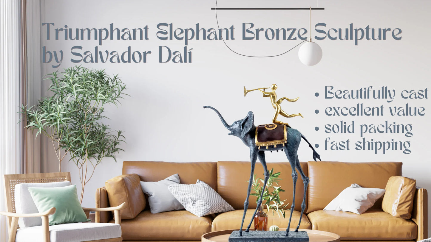 Salvador Dali’s Triumphant Elephant – Bronze Sculpture
