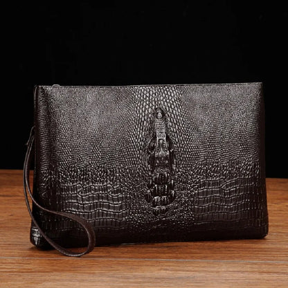 Crocodile Clutch – Embossed Leather Bag
