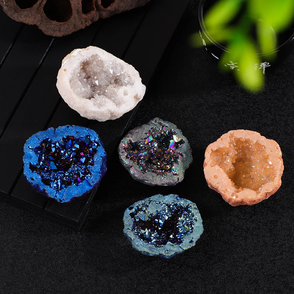 mineral agate crystals - geode stone