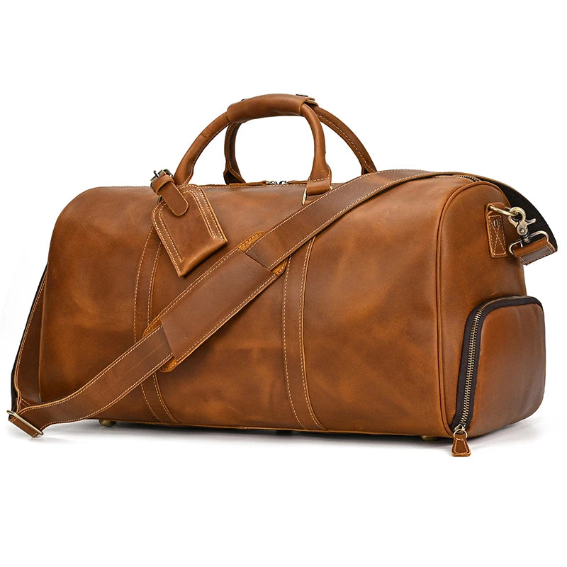 Full-Grain Leather Duffle