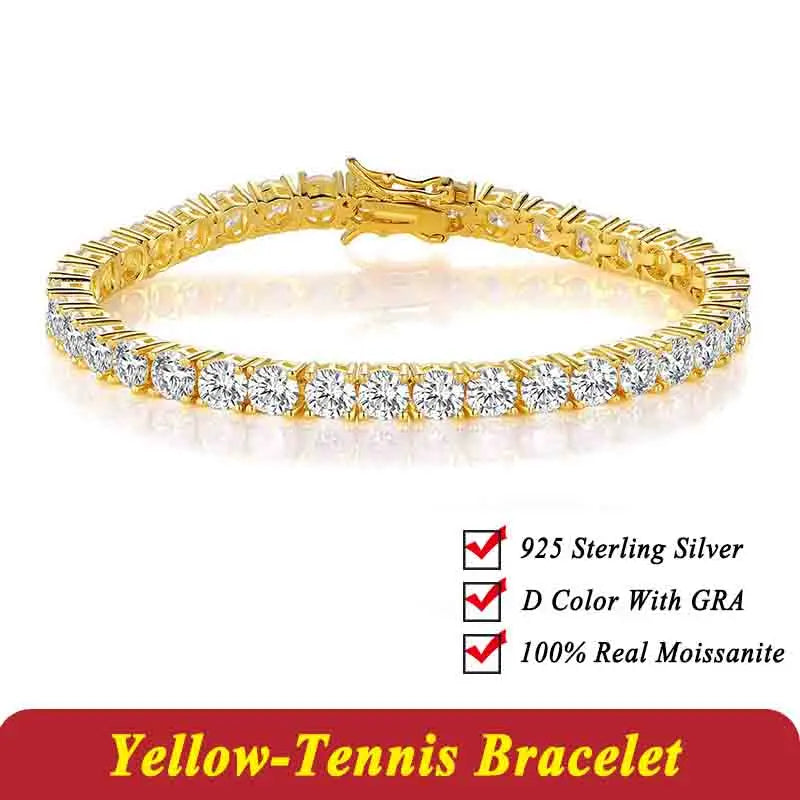 Moisssanite Tennis Bracelet - 925 Sterling Silver