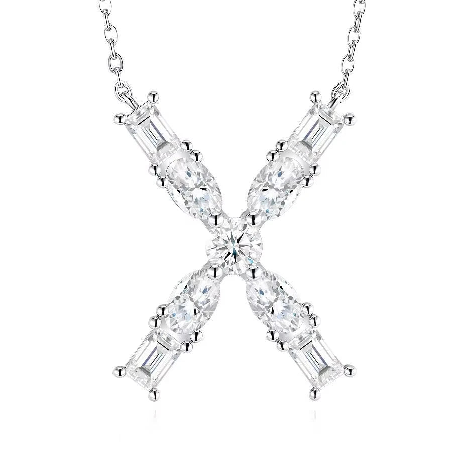 Moissanite Initial Necklace