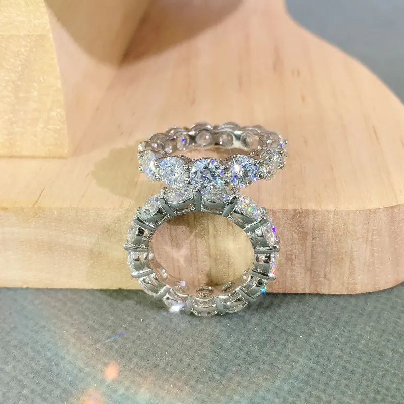 Moissanite Rings - 925 Sterling Silver