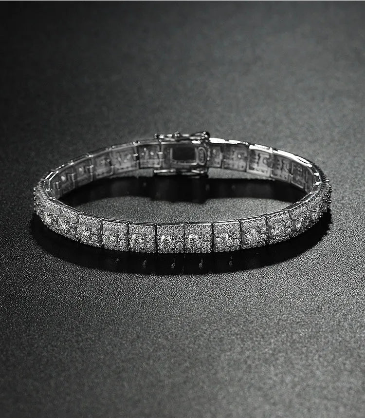 Cubic Moissanite Tennis Bracelet - 925 Sterling Silver