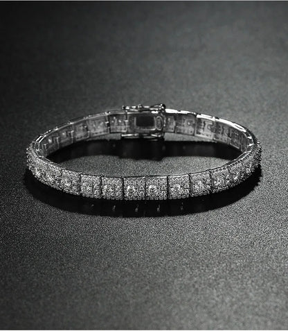 Cubic Moissanite Tennis Bracelet - 925 Sterling Silver