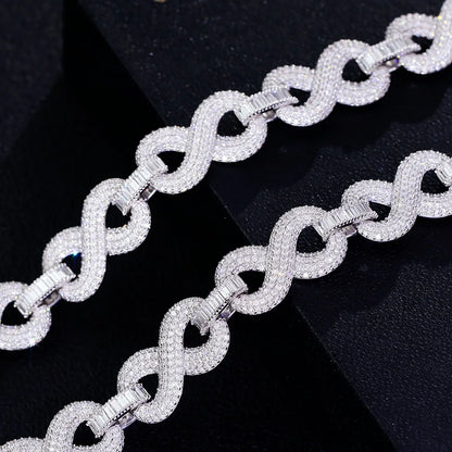 925 Sliver 15mm Infiniti Chain - Lab Diamond