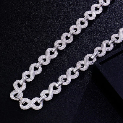 925 Sliver 15mm Infiniti Chain - Lab Diamond