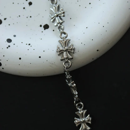 Royal Chrome Cross Bracelet