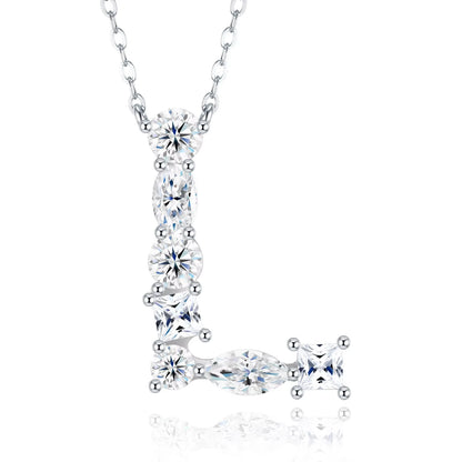 Moissanite Initial Necklace