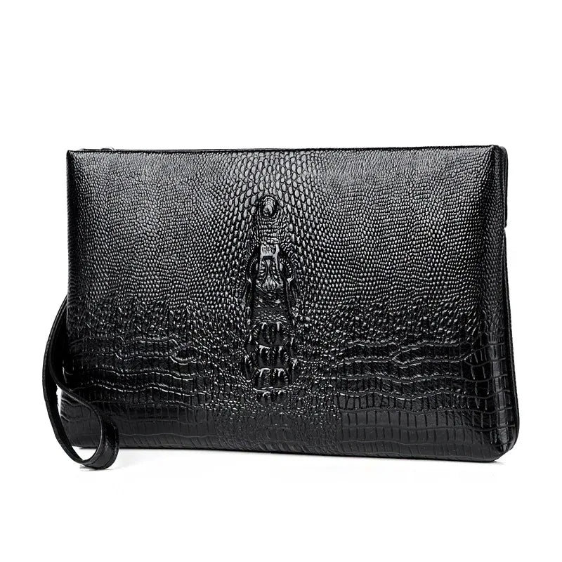 Crocodile Clutch – Embossed Leather Bag