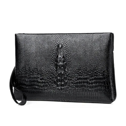 Crocodile Clutch – Embossed Leather Bag