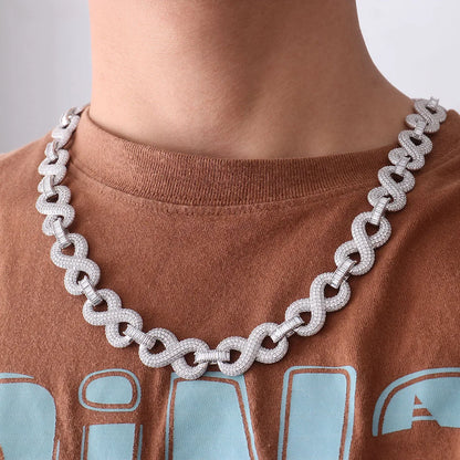925 Sliver 15mm Infiniti Chain - Lab Diamond