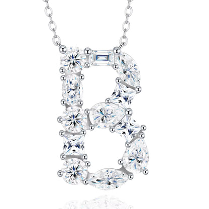 Moissanite Initial Necklace
