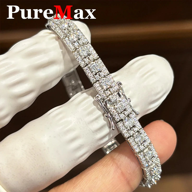 Cubic Moissanite Tennis Bracelet - 925 Sterling Silver