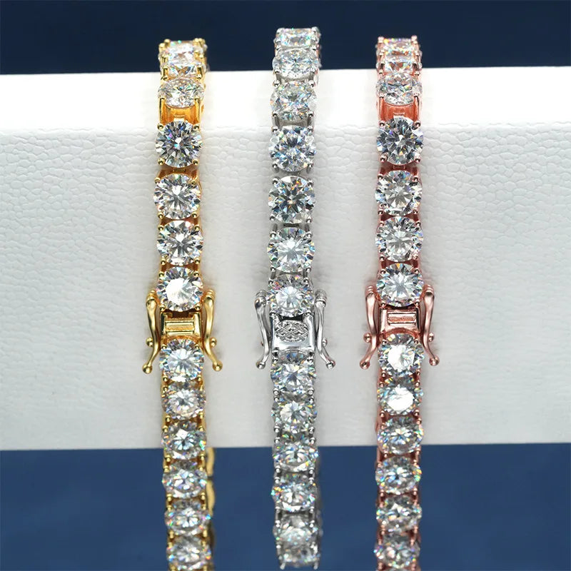 Moisssanite Tennis Bracelet - 925 Sterling Silver