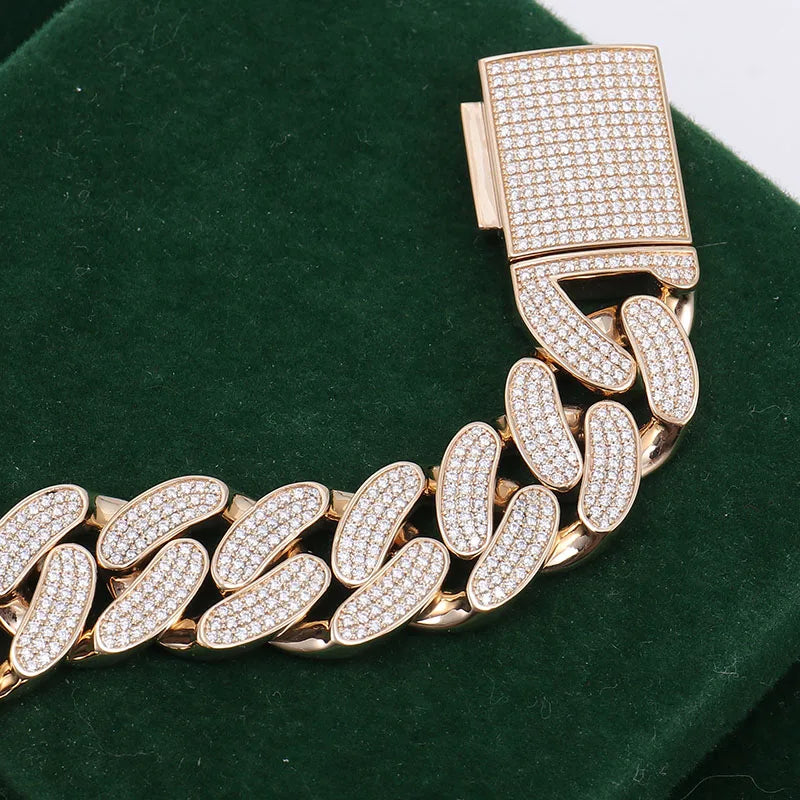 Solid Gold 15mm Cuban Link Bracelet