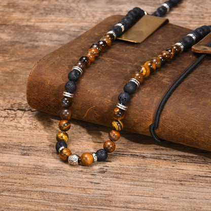 Tiger Eye & Lava Beads