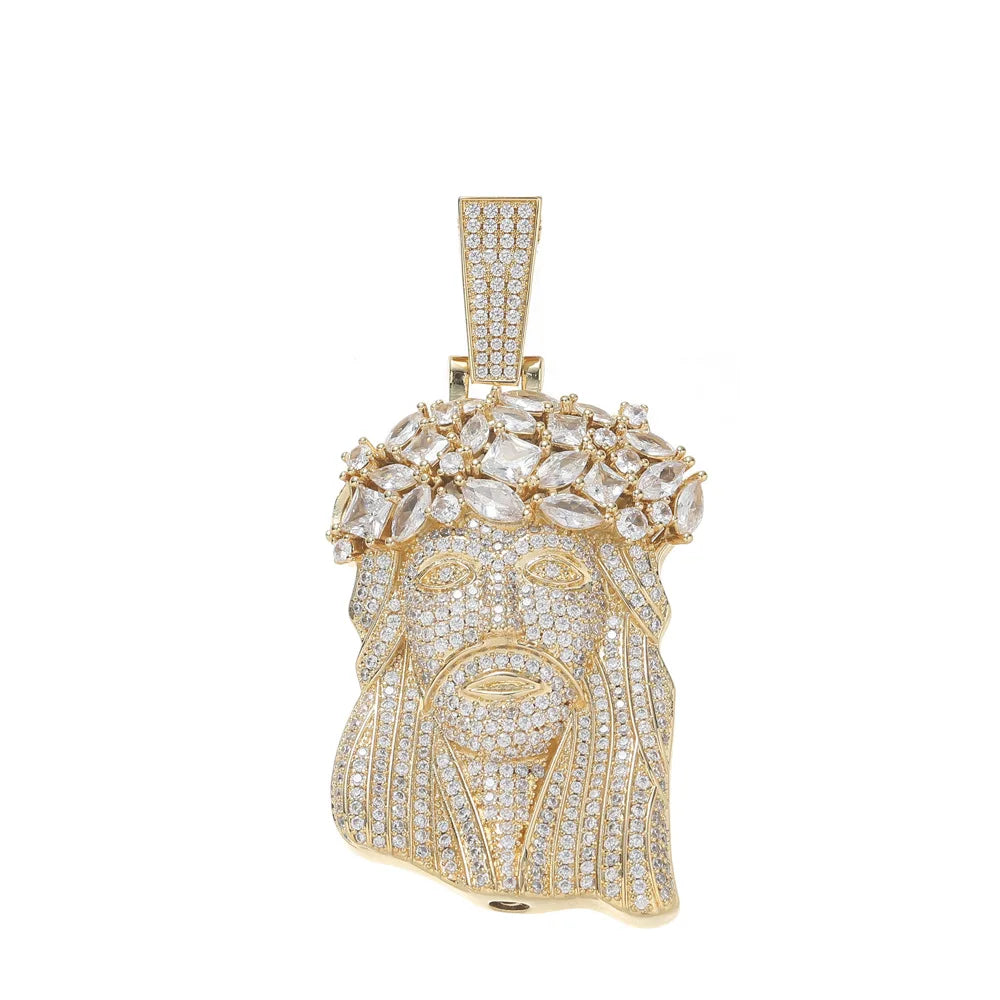 Iced Out Jesus Piece - 14MM Cuban Chain