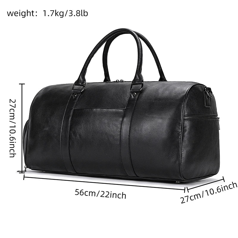 Full-Grain Leather Duffle