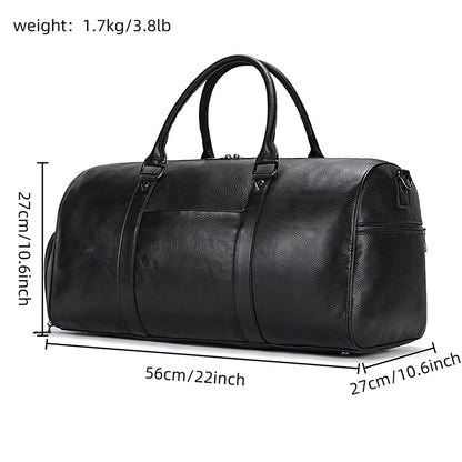 Full-Grain Leather Duffle