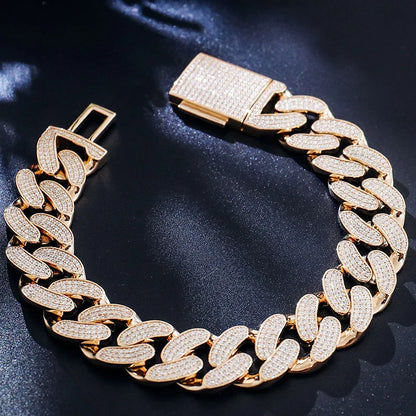 Solid Gold 15mm Cuban Link Bracelet