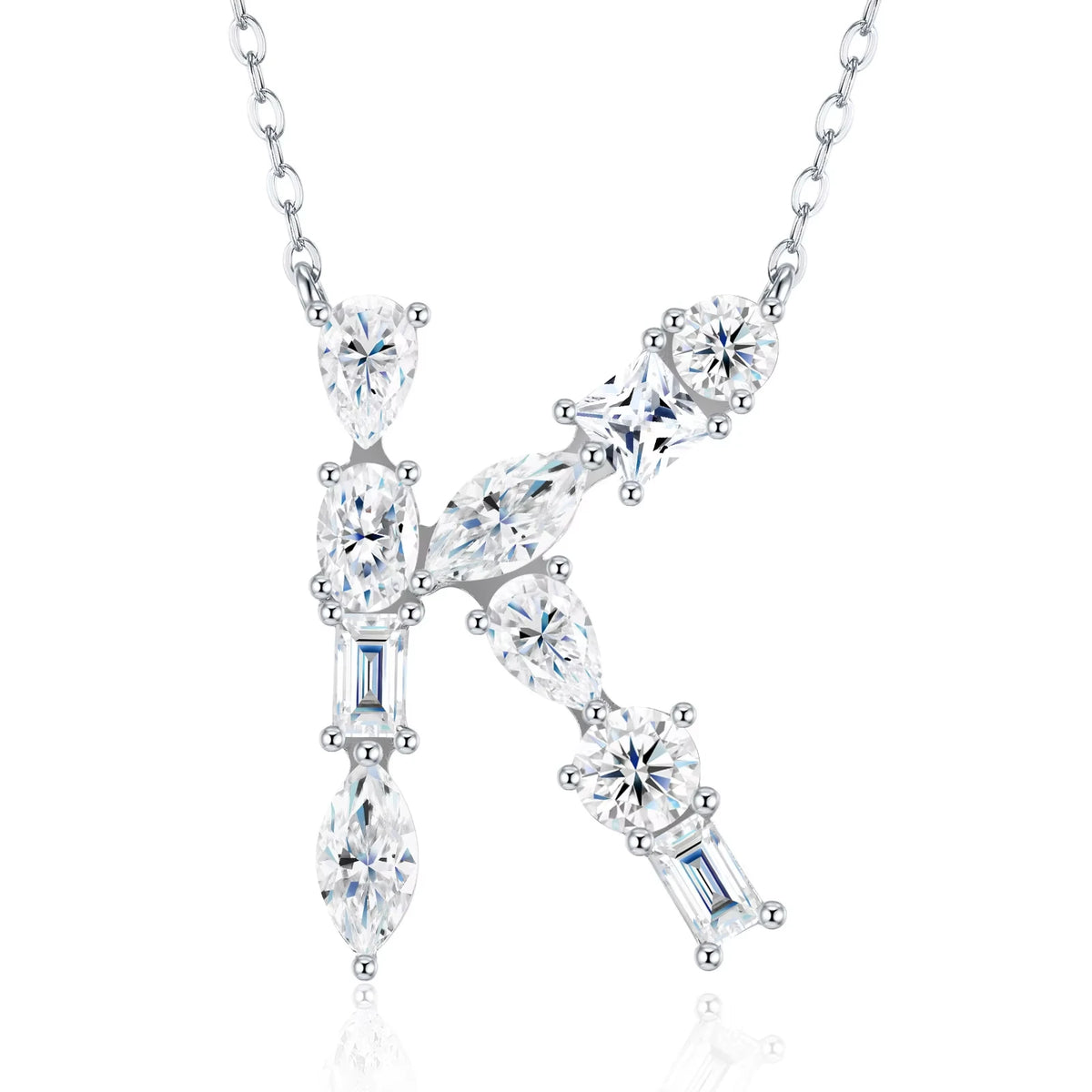 Moissanite Initial Necklace