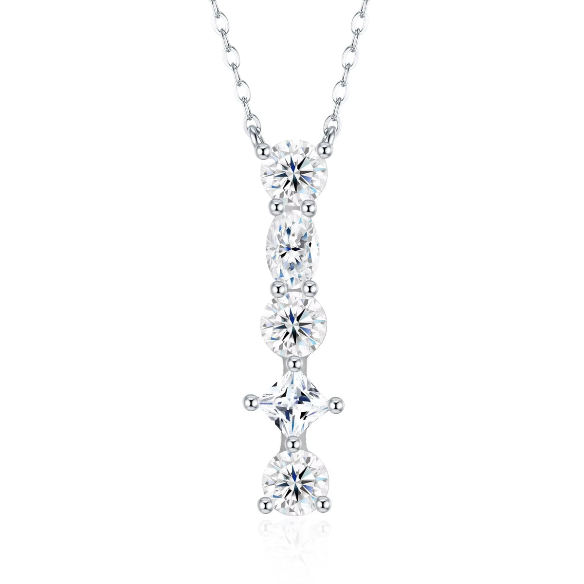 Moissanite Initial Necklace