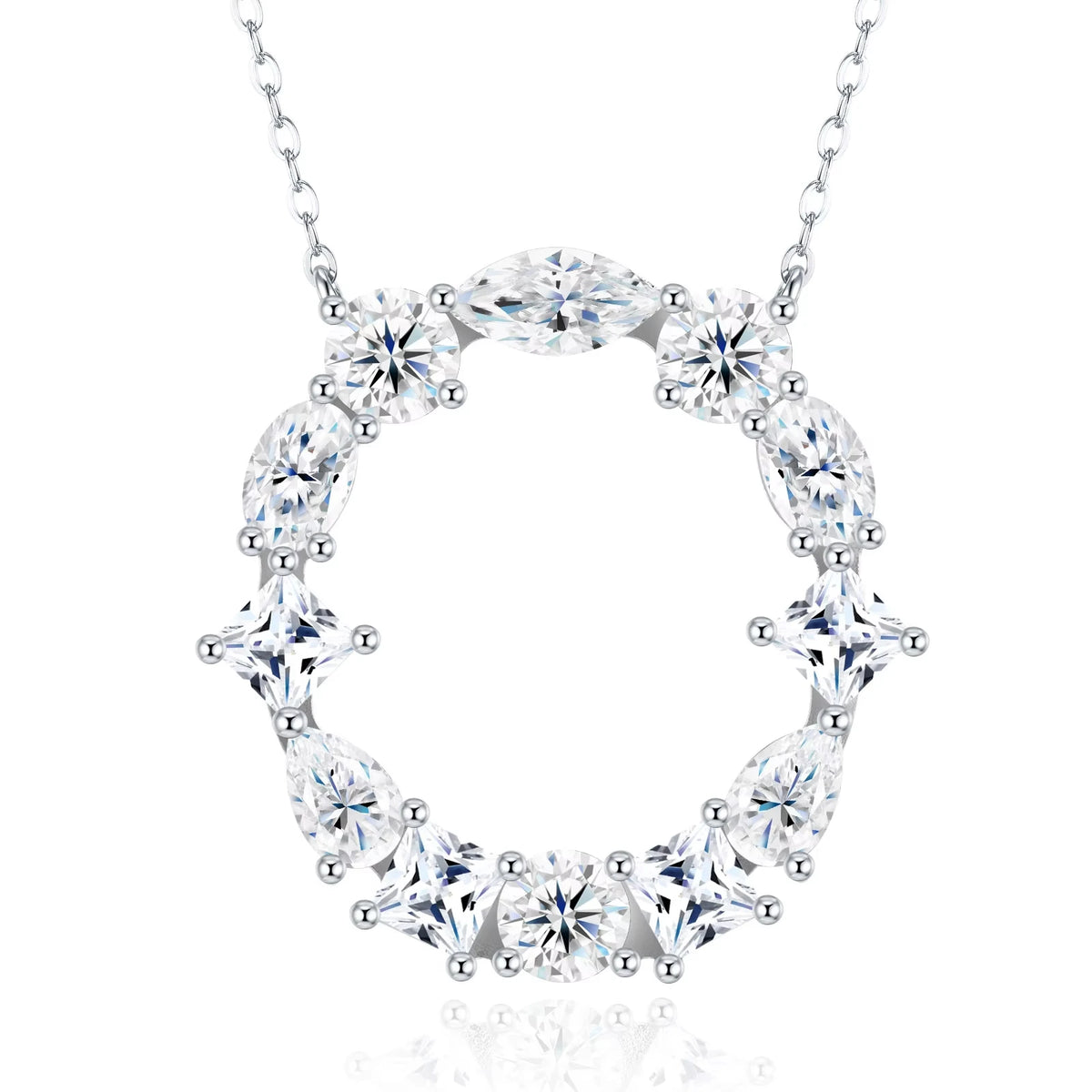 Moissanite Initial Necklace