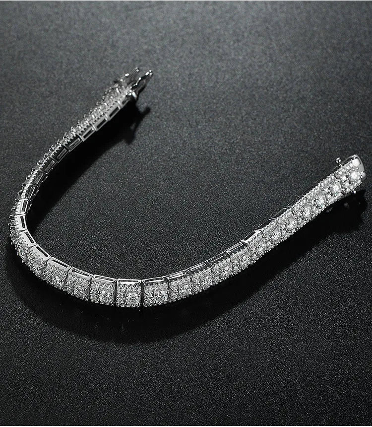 Cubic Moissanite Tennis Bracelet - 925 Sterling Silver
