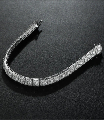 Cubic Moissanite Tennis Bracelet - 925 Sterling Silver