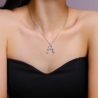 Moissanite Initial Necklace