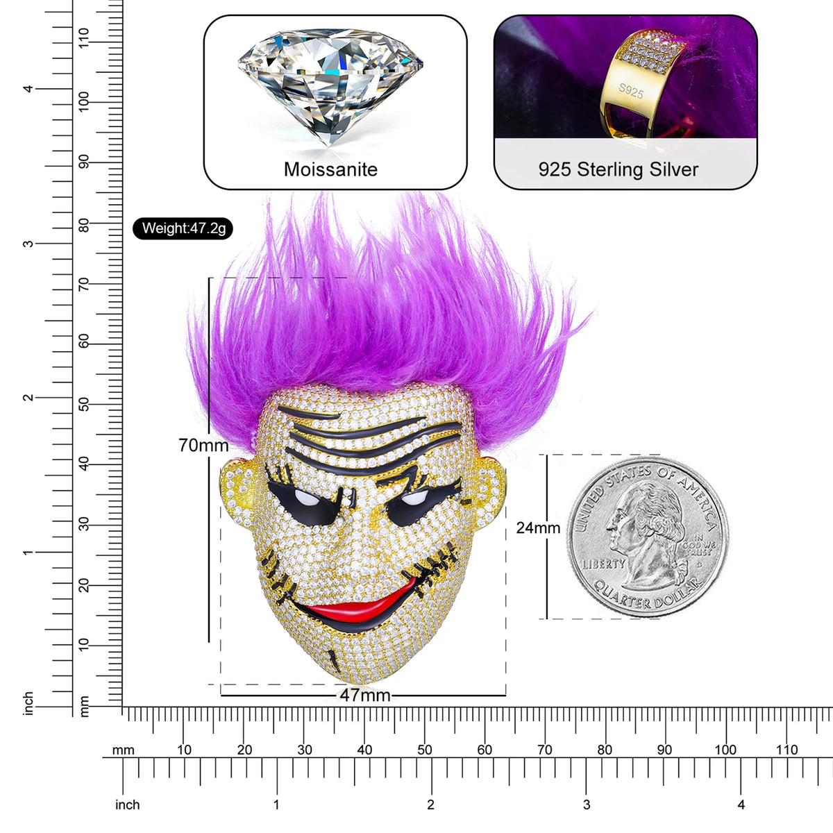 Clown King Tennis Chain
