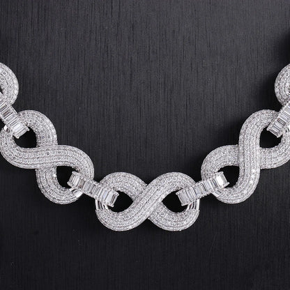 925 Sliver 15mm Infiniti Chain - Lab Diamond