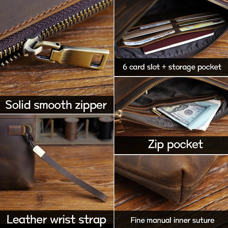 Mad Horse Leather Clutch